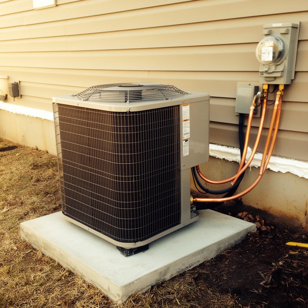 New AC condenser unit installed at an Irving TX residence